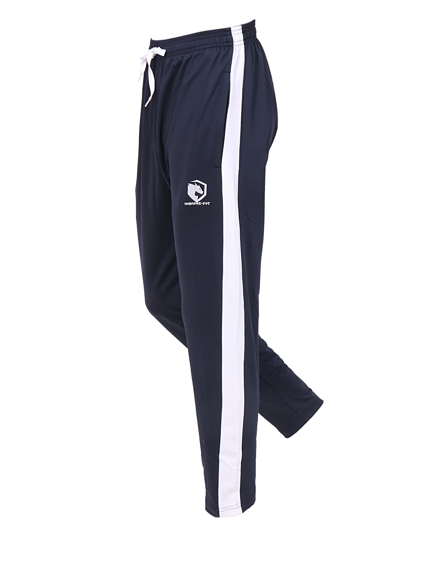 IF - FlowFit Royal blue with white panel Stretchable polyester woven Training Bottoms