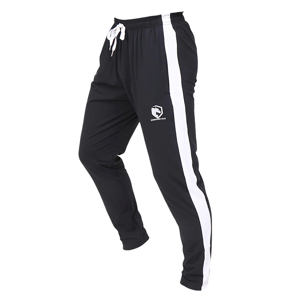 IF - FlowFit Royal blue with white panel Stretchable polyester woven Training Bottoms
