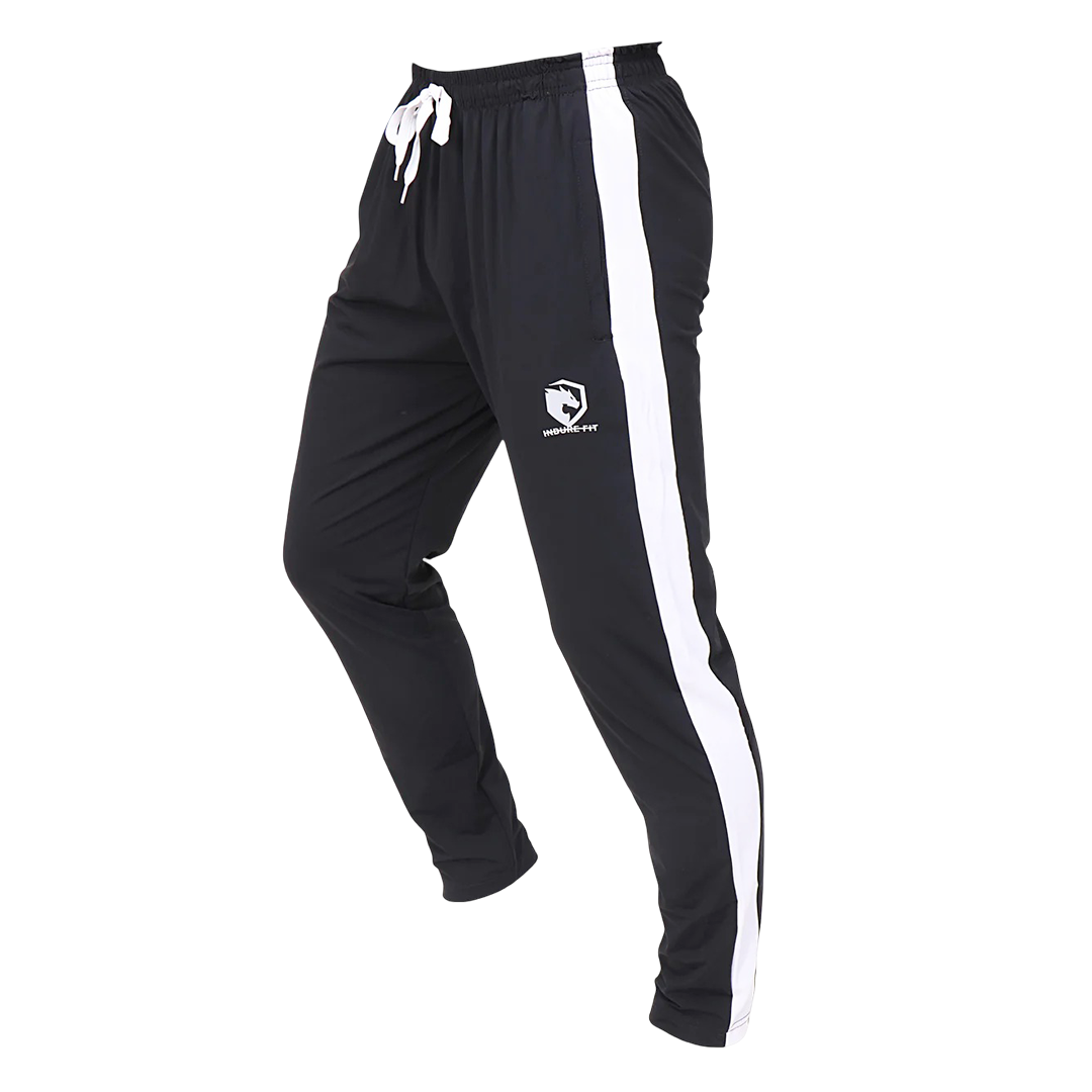 IF - FlowFit Royal blue with white panel Stretchable polyester woven Training Bottoms