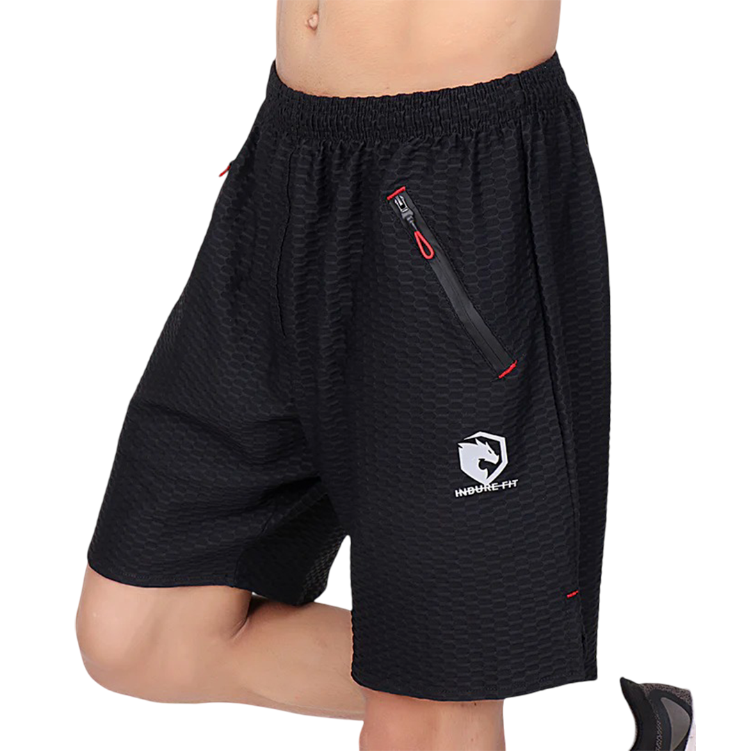 Street Side Slit Compression Shorts - Black