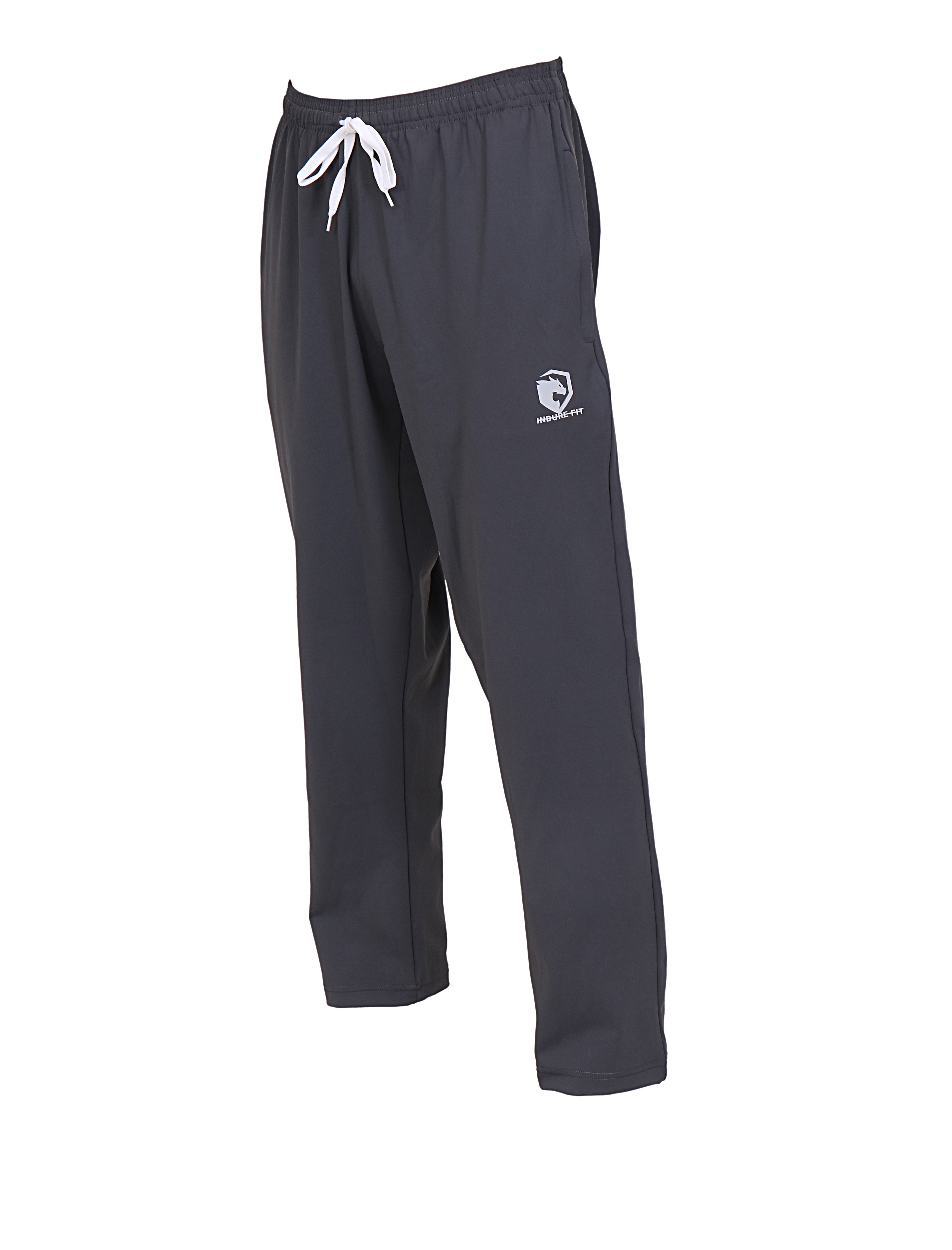 IF- Athleisure Black with white panel Stretchable polyester woven Training Bottoms