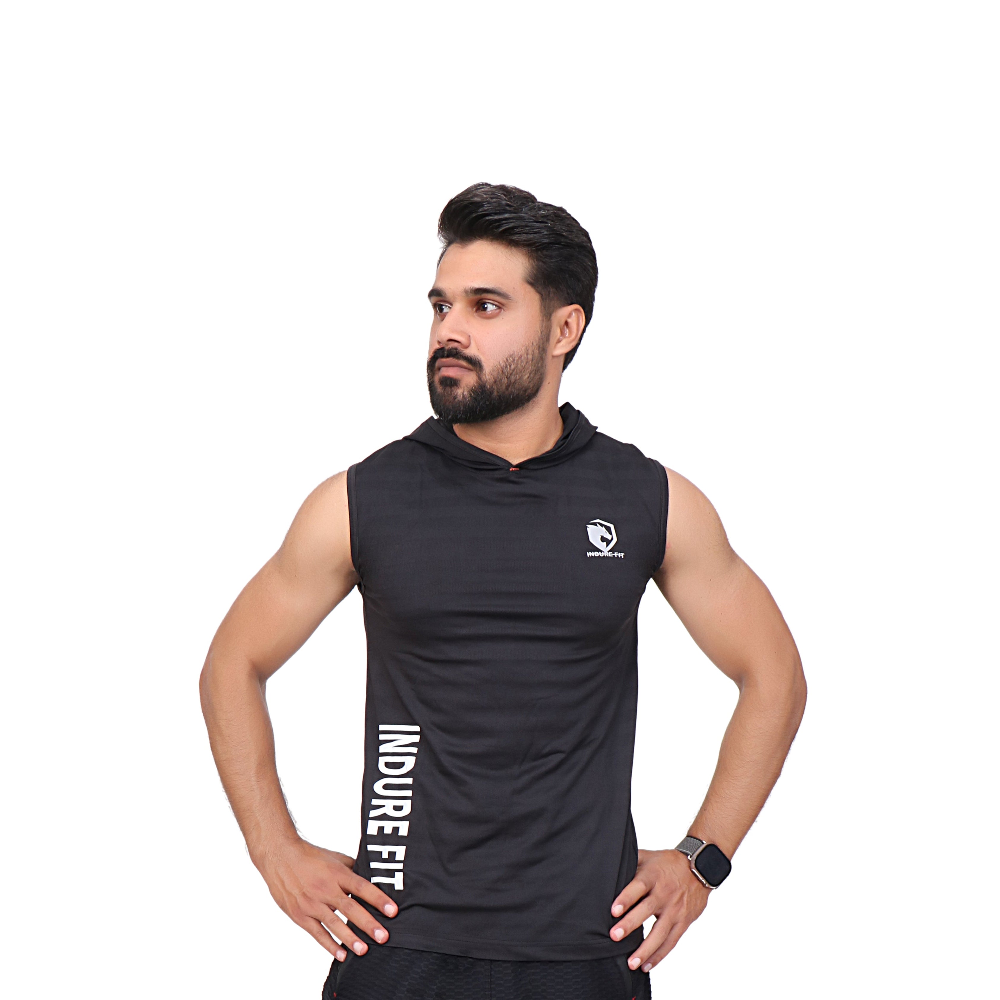 IF- Flex Hoodie Tank Top- Black