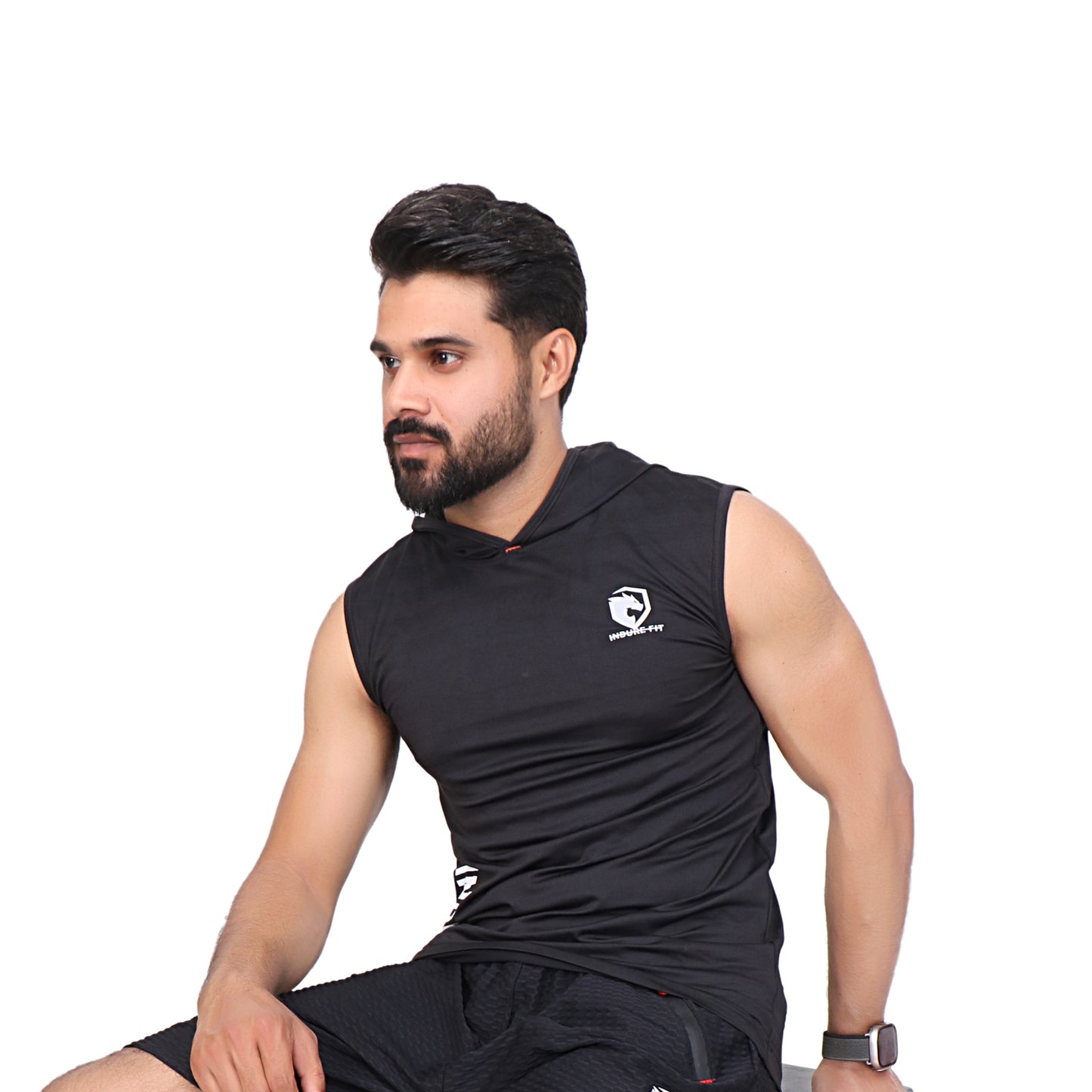 IF- Flex Hoodie Tank Top- Black