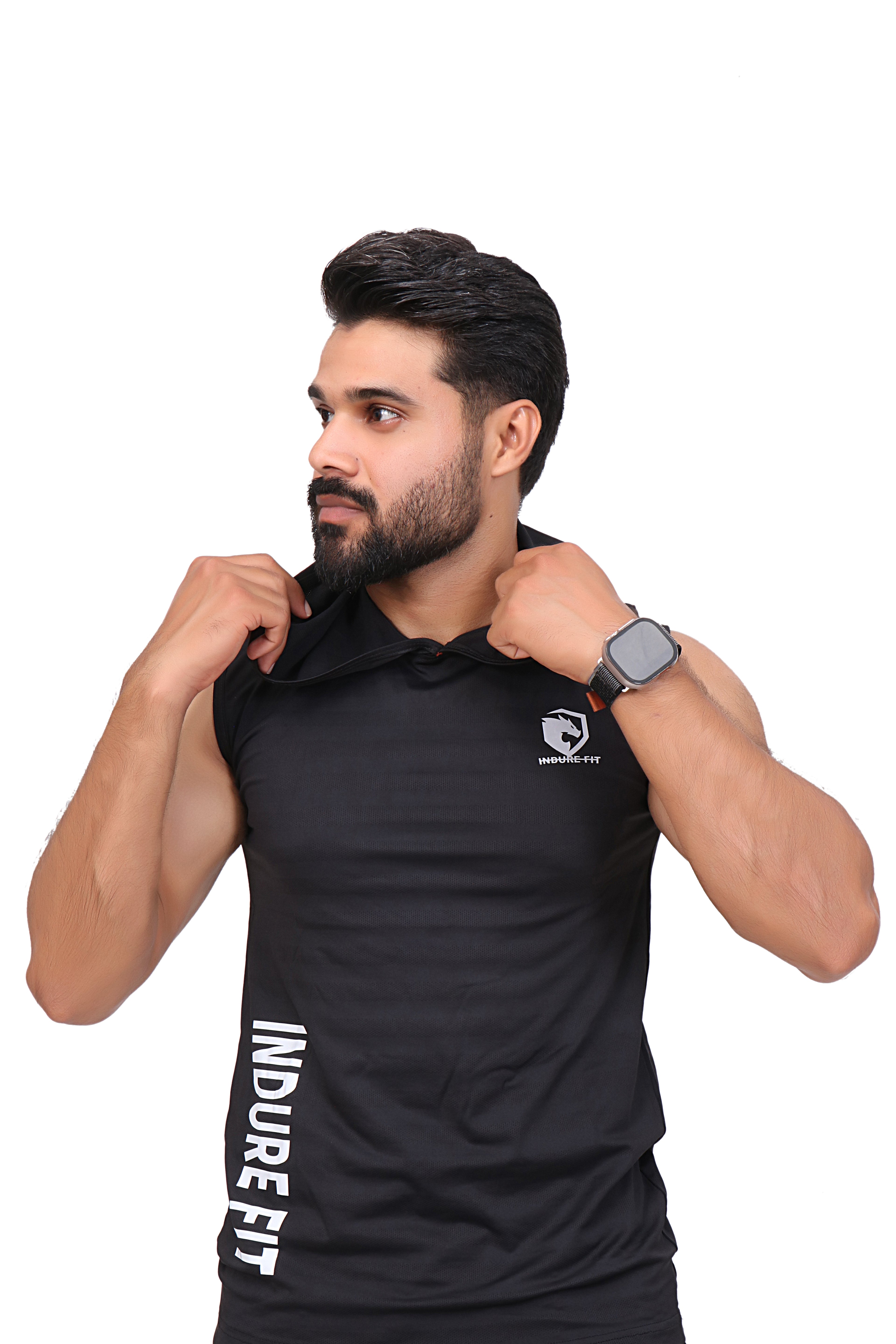 IF- Flex Hoodie Tank Top- Black