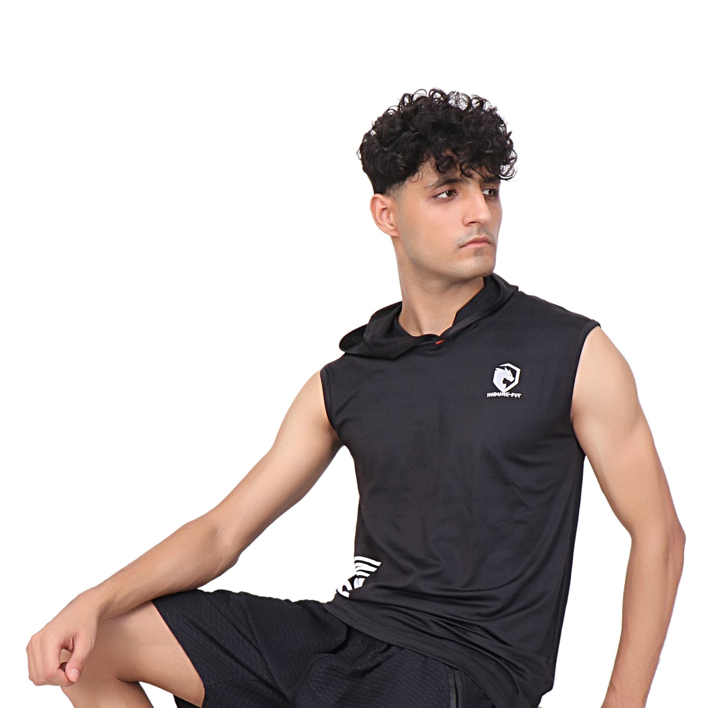IF- Flex Hoodie Tank Top- Black