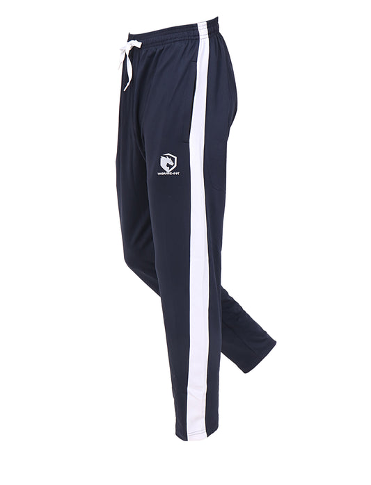 IF - FlowFit Royal blue with white panel Stretchable polyester woven Training Bottoms