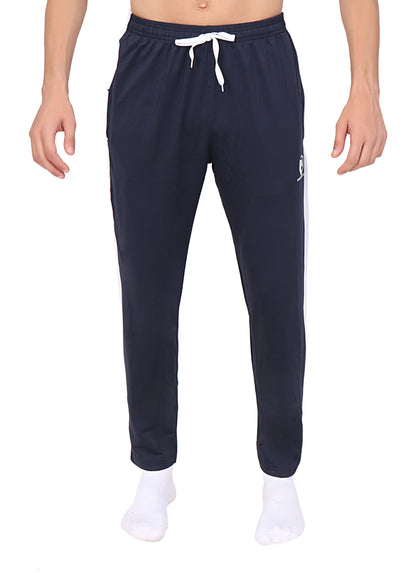 IF - FlowFit Royal blue with white panel Stretchable polyester woven Training Bottoms