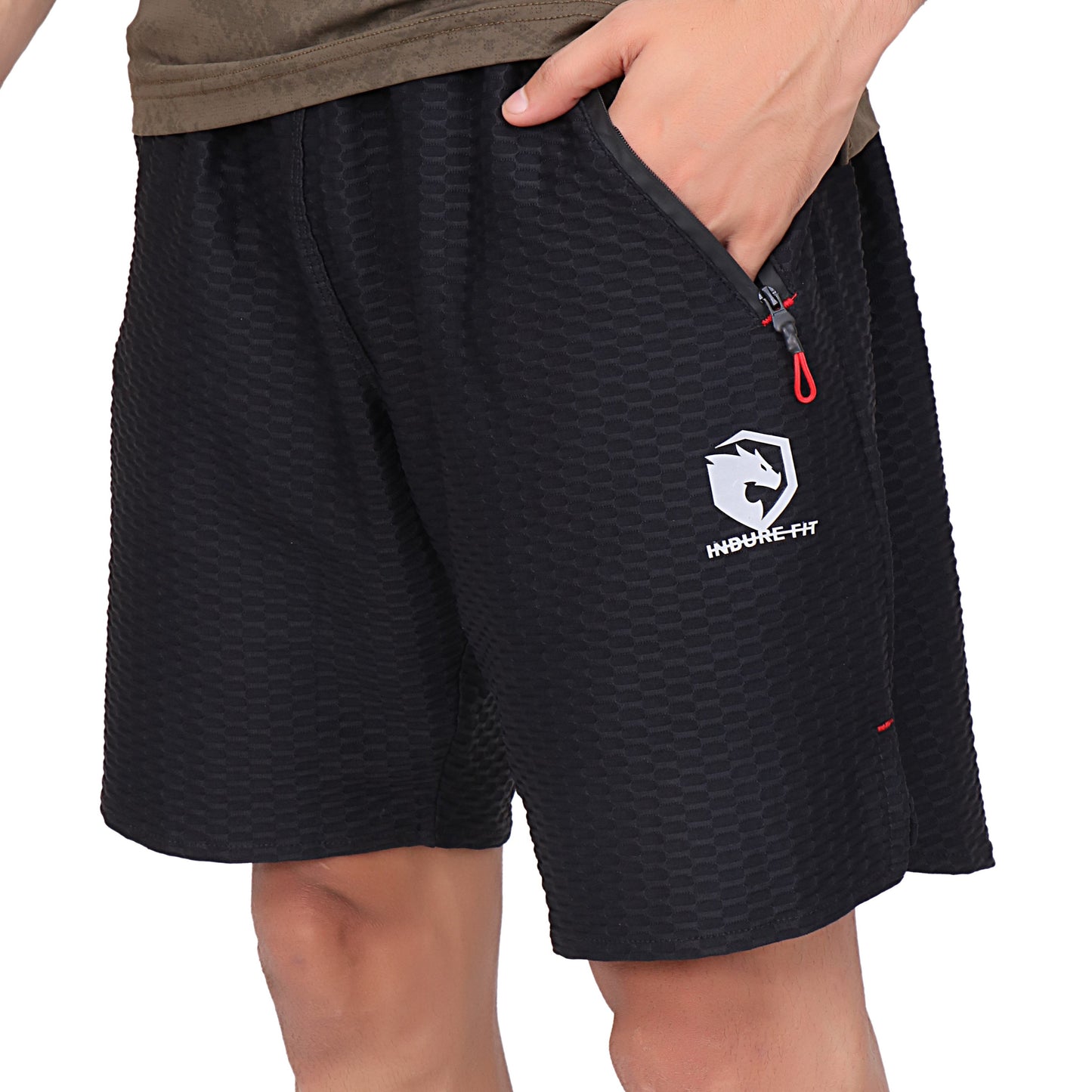 Street Side Slit Compression Shorts - Black